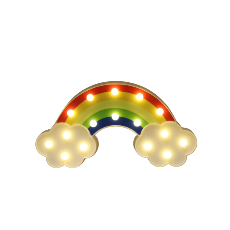 Applique murale arc-en-ciel nuage avec ampoule à LED. Bonne qualité, à la mode