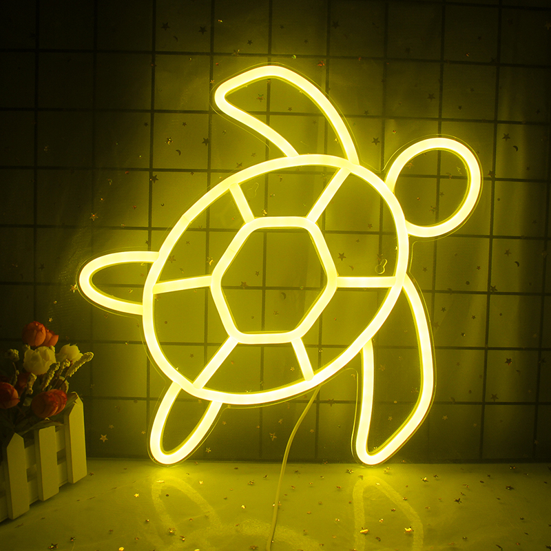 Enseigne lumineuse LED tortue. Bonne qualité et à la mode