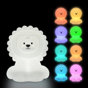 Lampe de chevet en Silicone à LED Lion avec capteur tactile. Bonne qualité et à la mode avec plusieurs couleurs différents