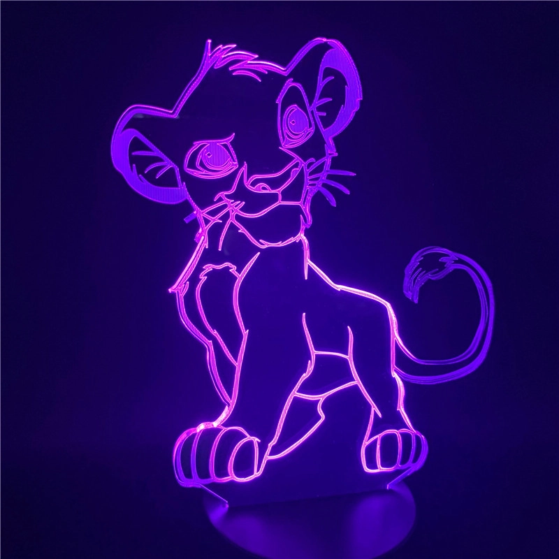 Lampe LED 3d motif dessin animé Simba. Bonne qualité, et à la mode
