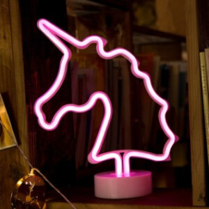 Lampe Led rose forme licorne. Bonne qualité, original et à la mode .