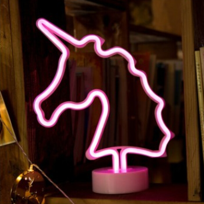 Lampe Led rose forme licorne. Bonne qualité, original et à la mode .