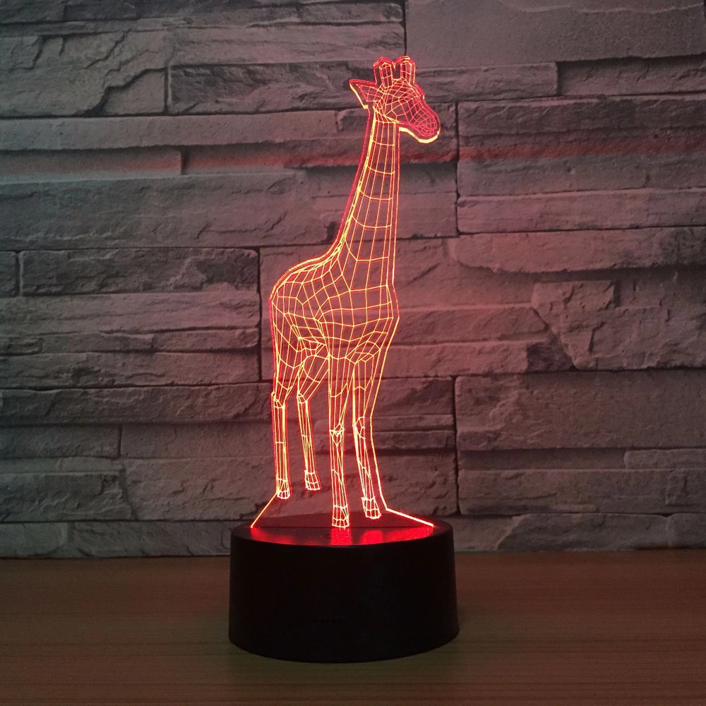 Lampe LED tactile en forme de girafe 3D lampe led tactile en forme de girafe 3d