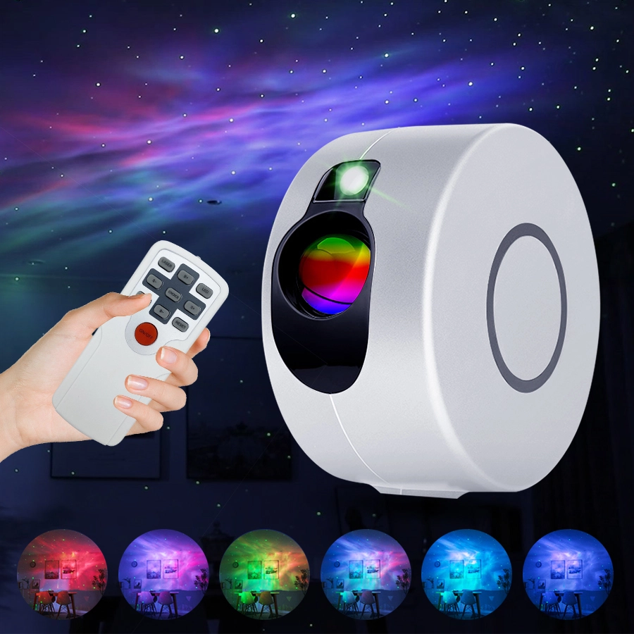 Projecteur veilleuse colorée, nuage de nébuleuse et galaxie. Bonne qualité et à la mode avec une télécommande dans une maison