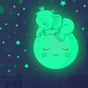 Veilleuse autocollante Éléphant pour bébé. Bonne qualité et à la mode