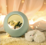 Veilleuse de maison cocon de chat rechargeable. Bonne qualité, original, à la mode