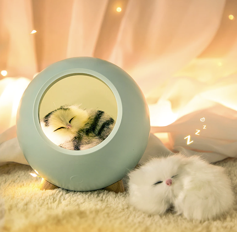 Veilleuse de maison cocon de chat rechargeable • Veilleuse