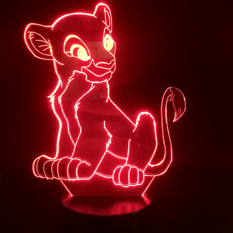 Veilleuse LED 3D Nala pour enfant avec télécommande tactile. Bonne aulité et à la mode