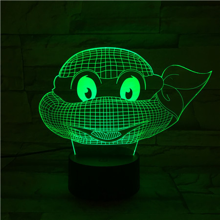 Veilleuse LED tête tortue Ninja. Bonne qualité, à la mode