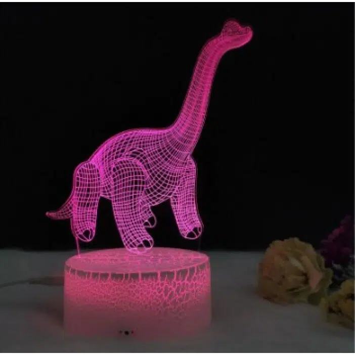 Veilleuse "petit pied" dinosaure 3D pour enfants veilleuse petit pied dinosaure 3d pour enfants