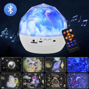 Veilleuse projecteur d'ambiance à led avec musique. Bonne qualité et très original