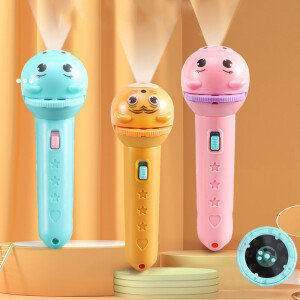 Lampe veilleuse de poche projecteur pour enfants. Bonne qualité et très pratique avec plusieurs couleurs disponibles