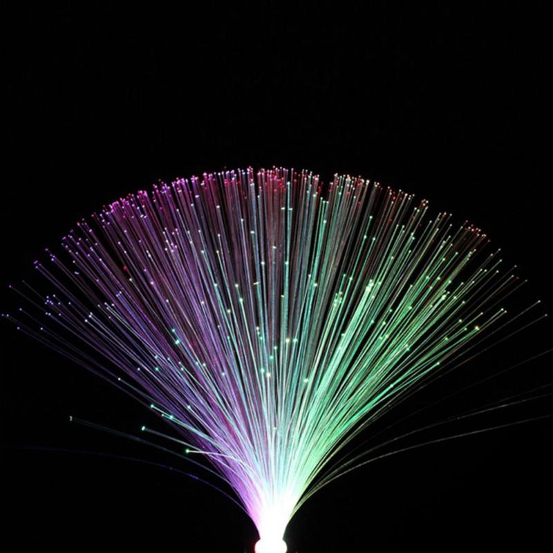 Lampe veilleuse LED multicolore en fibre optique • Veilleuse