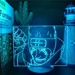 Lampe Veilleuse Naruto Kisame hoshigaki. Bonne qualité et à la mode sur une table dans une maison.