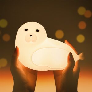 Veilleuse bébé phoque en Silicone. Bonne qualité, à la mode