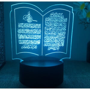 Veilleuse coranique 3D télécommandée en forme de coran. Bonne qualité et à la mode dans une maison.