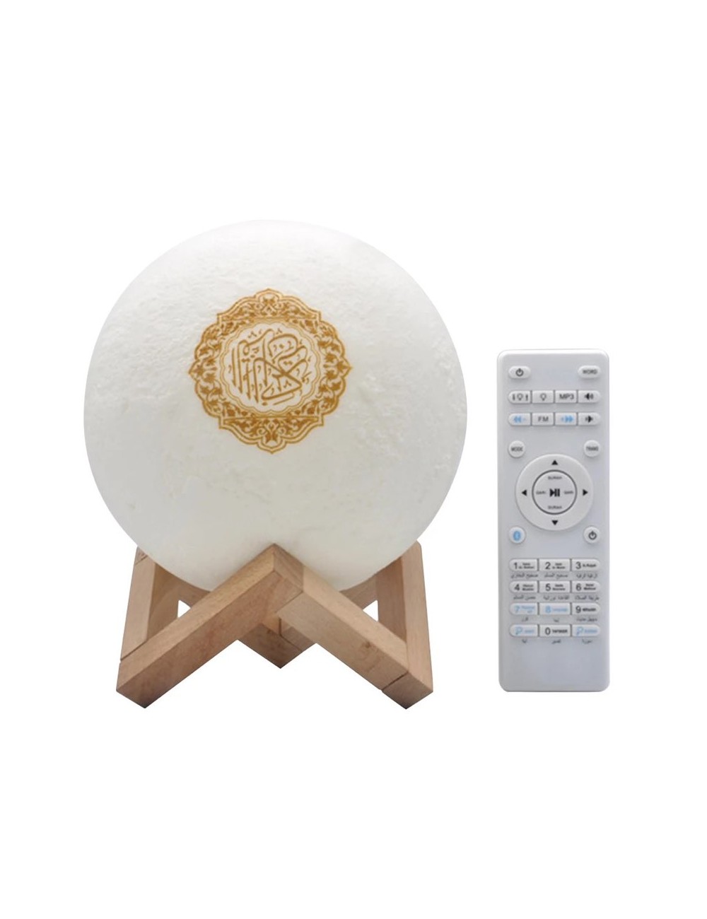 Veilleuse coranique lune avec Bluetooth. Bonne qualité et à la mode avec une télécommande.