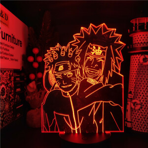 Veilleuse Lampe Naruto & Jiraya. Bonne qualité et à la mode sur une table dans une maison