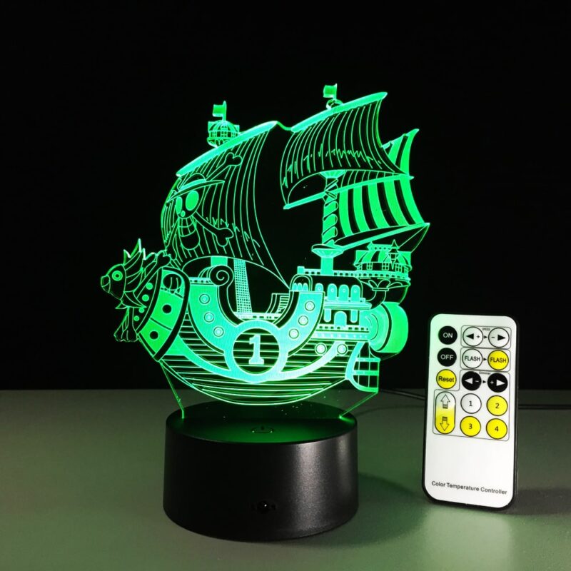 Veilleuse LED One Piece Thousand Sunny. Bonne qualité et à la mode avec une télécommande