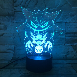 Veilleuse Pokemon Ectoplasma. Bonne qualité et à la mode dans une maison