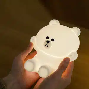 Veilleuse pour bébé en silicone à LED petit ours. Bonne qualité et à la mode dans une maison