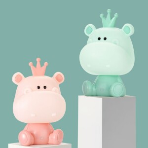 Veilleuse hippopotame tactile USB. Bonne qualité et à la mode avec plusieurs couleurs disponible