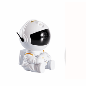 Veilleuse astronaute avec une etoile projecteur LED de ciel étoilé blanc