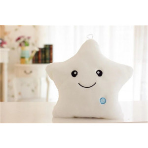 Veilleuse LED étoile en peluche blanc