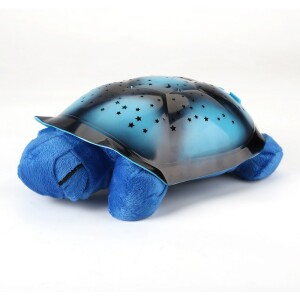 Veilleuse tortue bleu a projection d'étoile