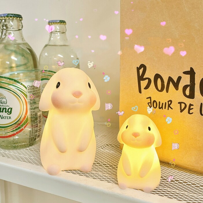 2 Minis veilleuses lapin en Silicone