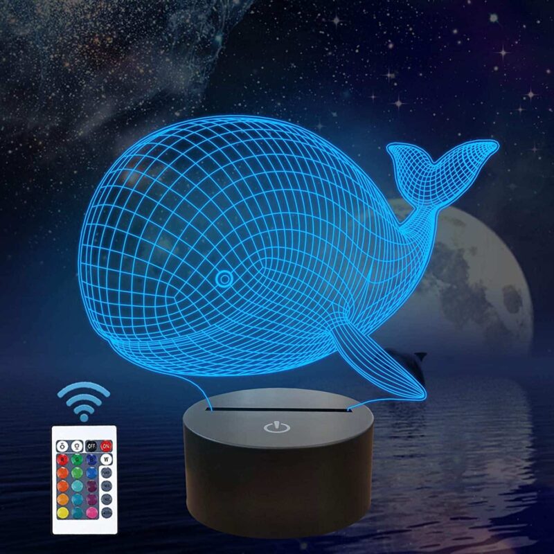 Veilleuses 3D baleine pour Enfants