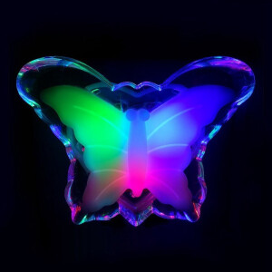 Veilleuse prise en forme de papillon à LED, illuminé en multicolore