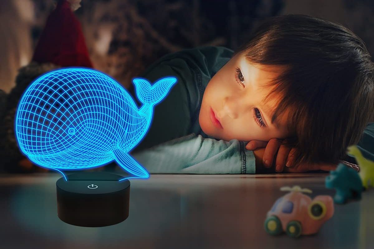 Veilleuse baleine : la lumière préférée des enfants ! Veilleuse et sommeil veilleuses 3d baleine pour enfants 2 edited